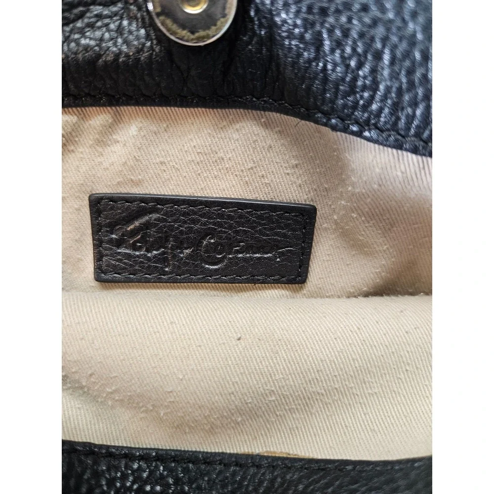Foley & Corinna Jet Setter Black Pebbled Leather Crossbody Bag (sku 135)